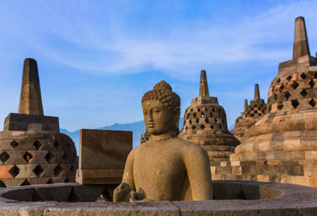 Borobudur Buddist Temple in island Java Indonesia