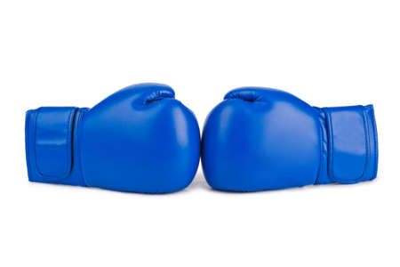 Boxing gloves isolated on white backgroundの写真素材