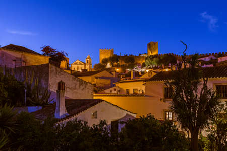 Town Obidos - Portugal - architecture backgroundのeditorial素材