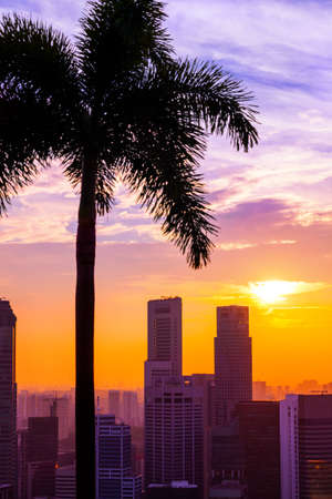 Singapore city skyline - architecture and travel backgroundのeditorial素材