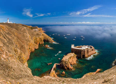 Fort in Berlenga island - Portugal - architecture background