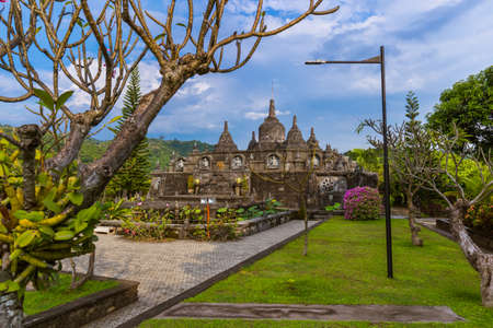 Buddhist temple of Banjar in island Bali Indonesia - travel and architecture backgroundの写真素材