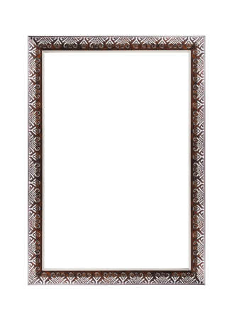 Retro metal frame isolated on white background