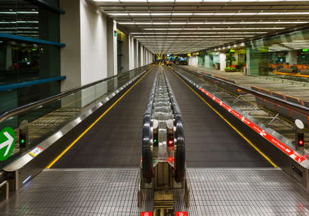 Escalators in the Singapore International Airport