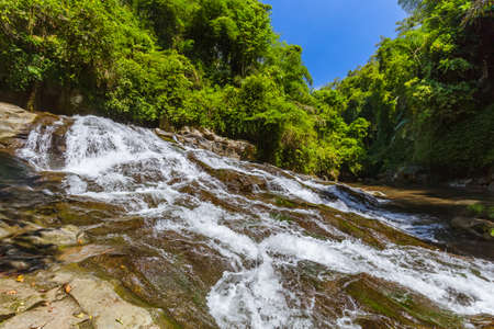 Rang-Reng Waterfall on Bali island Indonesia - travel and nature backgroundの写真素材