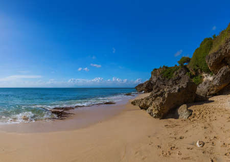 Secret Beach in Bali Indonesia - nature vacation backgroundの写真素材