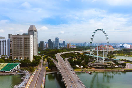 Singapore city skyline - architecture and travel backgroundのeditorial素材