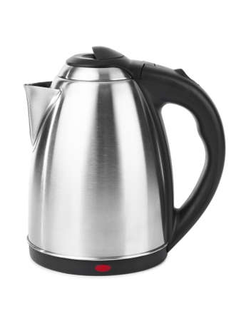 Electric kettle isolated on white backgroundの写真素材