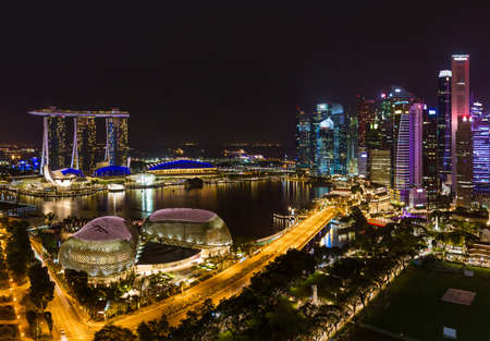 Singapore city skyline - architecture and travel backgroundのeditorial素材