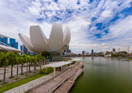 Marina bay, Singapore city - architecture and travel backgroundのeditorial素材