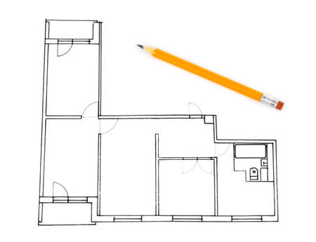 Apartment plan isolated on white background