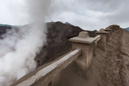 Mountain Bromo volcano on island Java - Indonesia- travel and nature backgroundの写真素材