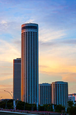 Singapore city skyline - architecture and travel backgroundの写真素材