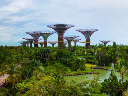 Park Gardens by the Bay in Singapore - nature and travel backgroundのeditorial素材