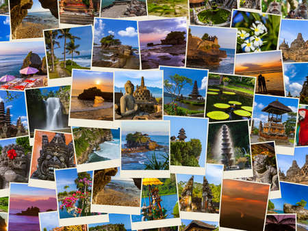 Bali Indonesia travel images - nature and architecture background (my photos)の写真素材