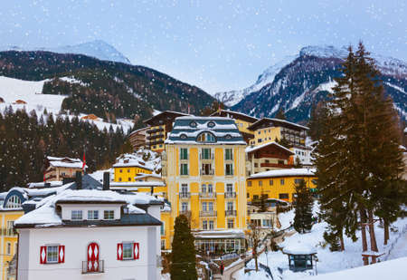 Mountains ski resort Bad Gastein Austria - nature and architecture background