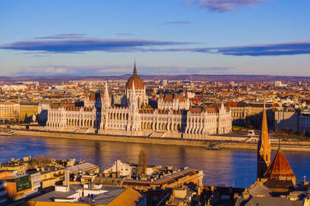 Parliament in Budapest Hungary - cityscape architecture backgroundの写真素材