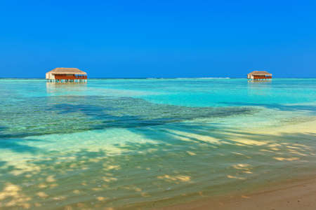 Tropical Maldives island - nature travel backgroundの写真素材