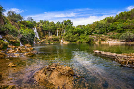 Kravice waterfall in Bosnia and Herzegovina - nature travel backgroundの写真素材