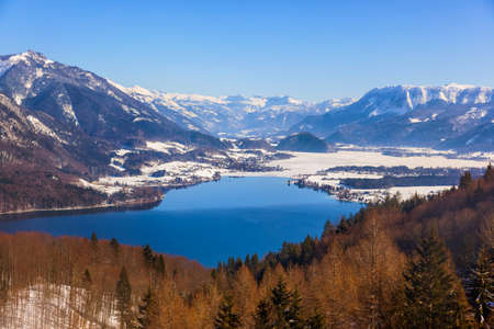 Mountains ski resort St. Gilgen Austria - nature and sport backgroundの写真素材