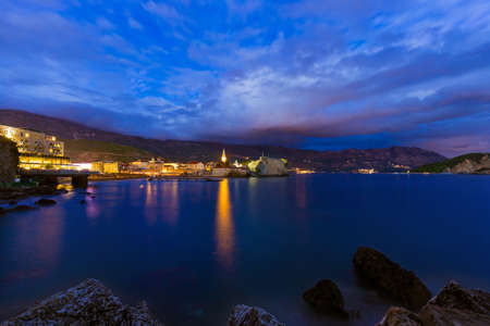 Old Town in Budva Montenegro - architecture travel backgroundのeditorial素材