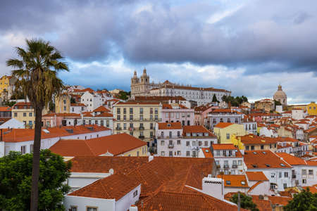 Lisbon Portugal cityscape - architecture backgroundの写真素材