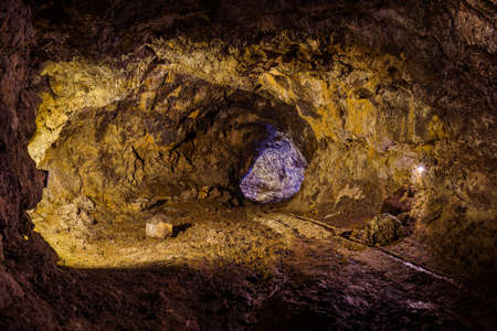 Volcanic caves in Sao Vicente - Madeira Portugal - travel background