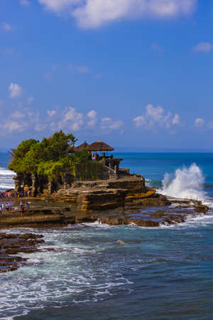 Tanah Lot Temple in Bali Indonesia - nature and architecture backgroundの写真素材