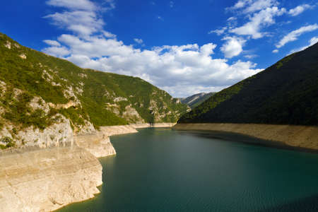 Piva Canyon in Montenegro - nature travel backgroundの写真素材