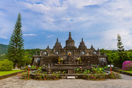 Buddhist temple of Banjar in island Bali Indonesia - travel and architecture backgroundの写真素材