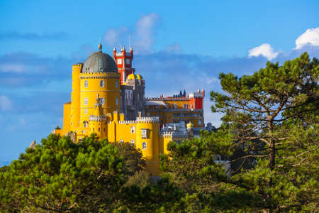 Pena Palace in Sintra - Portugal - architecture background