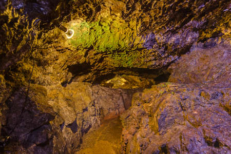 Volcanic caves in Sao Vicente - Madeira Portugal - travel backgroundの写真素材