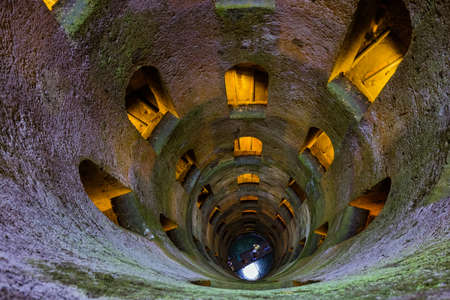 Famous well in Orvieto Italy - architecture backgroundのeditorial素材