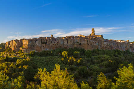 Pitigliano medieval town in Tuscany Italy - architecture backgroundのeditorial素材