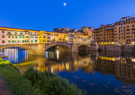 Bridge Ponte Vecchio in Florence - Italy - architecture backgroundの写真素材