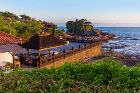 Tanah Lot Temple in Bali Indonesia - nature and architecture backgroundの写真素材