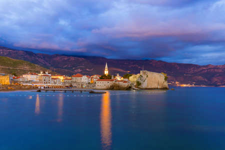 Old Town in Budva Montenegro - architecture travel backgroundのeditorial素材