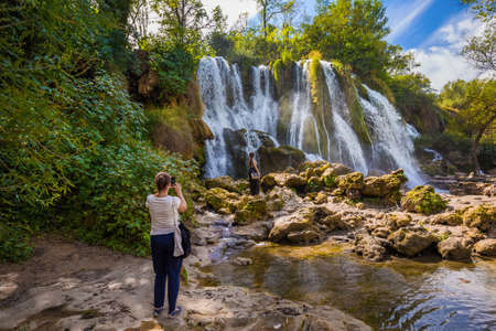 Kravice waterfall in Bosnia and Herzegovina - nature travel backgroundの写真素材