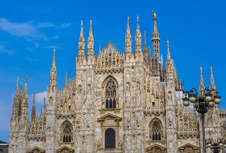 Milan Cathedral (Duomo di Milano) in Italy - architecture backgroundのeditorial素材