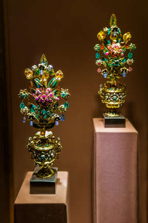 Treasures in Museum Hofburg palace in Vienna Austria - travel backgroundのeditorial素材
