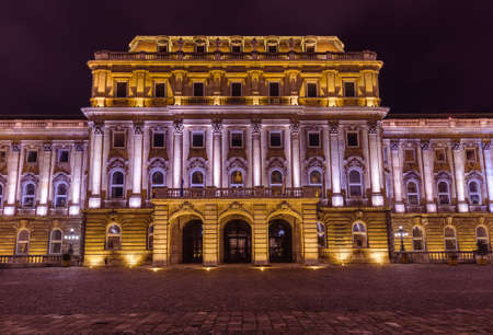 Royal palace in Budapest Hungary - cityscape architecture backgroundのeditorial素材