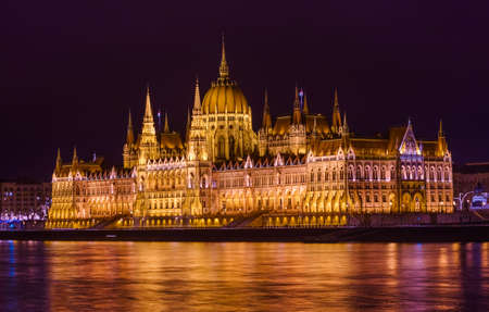 Parliament in Budapest Hungary - cityscape architecture backgroundのeditorial素材