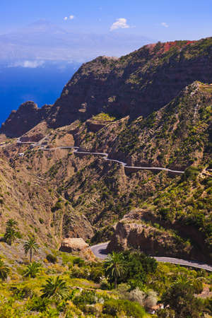 Road in La Gomera island - Canary Spainの写真素材