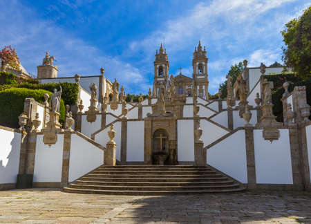 Bom Jesus church in Braga - Portugal - architecture backgroundのeditorial素材