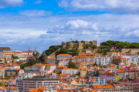 Fortress of Saint George - Lisbon Portugal - architecture backgroundのeditorial素材