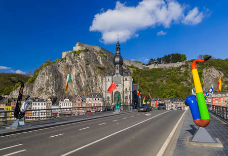 Saxophone statue in Dinant - Belgium - architecture backgroundのeditorial素材
