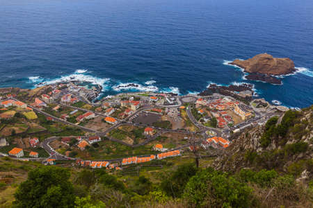 Porto Moniz in Madeira Portugal - travel backgroundの写真素材