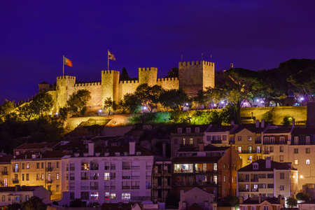 Fortress of Saint George - Lisbon Portugal - architecture backgroundのeditorial素材