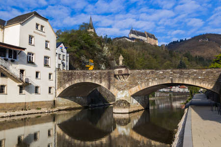 Vianden castle in Luxembourg - architecture backgroundのeditorial素材