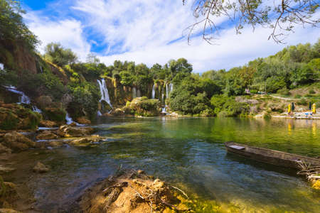 Kravice waterfall in Bosnia and Herzegovina - nature travel backgroundの写真素材